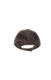 Weathered Cotton Adjustable Baseball Hat Black